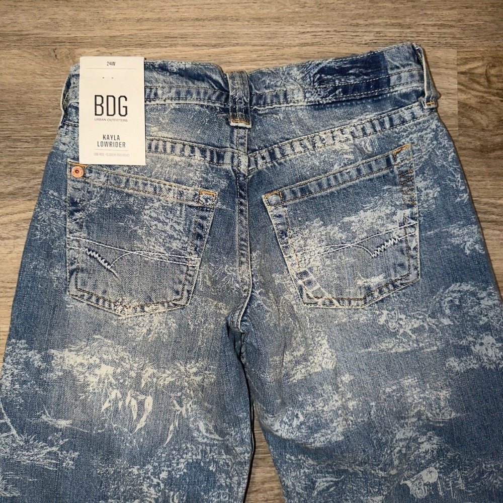 BDG Urban Outfitters Kayla Lowrider Toile Print Slouchy Boyfriend Jeans 24W - Picture 11 of 16